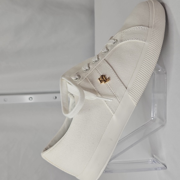 Lauren Ralph Lauren Shoes - Ralph Lauren White Janson II Canvas Sneakers Size 8 NWT